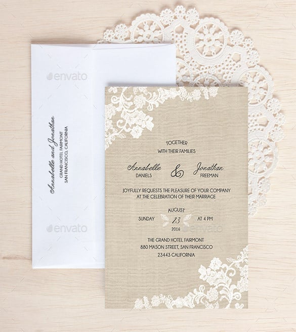 set of three colours country wedding invitation set