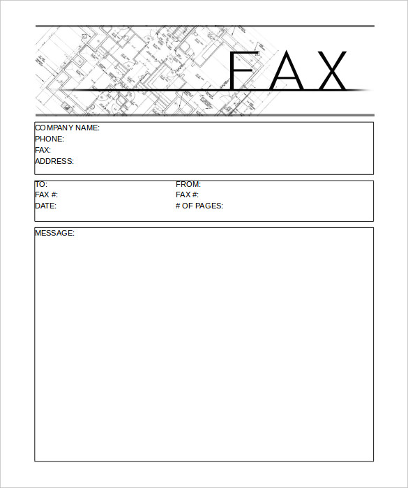 printable construction fax cover sheet template free download