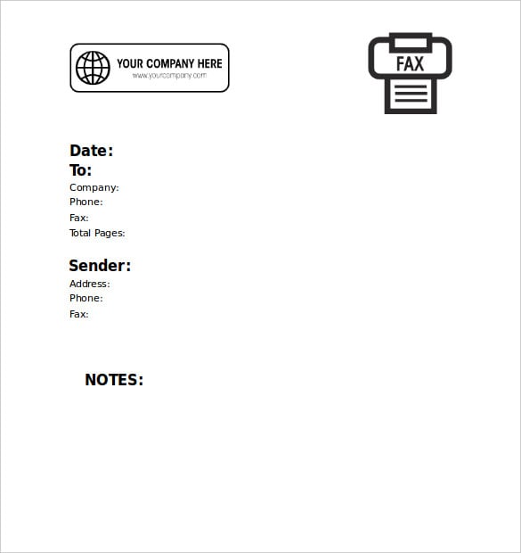 free printable blank fax cover sheet template sample