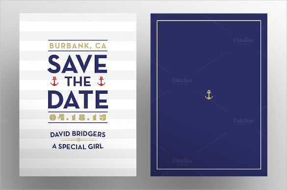 save the date nautical postcards