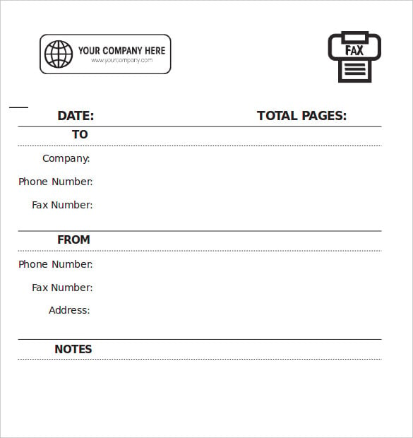 free blank fax cover sheet template download sample
