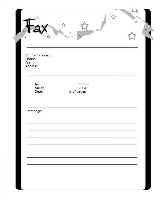 9 blank fax cover sheet templates free sample example