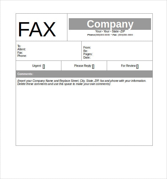 free download sample fax cover sheet template word doc