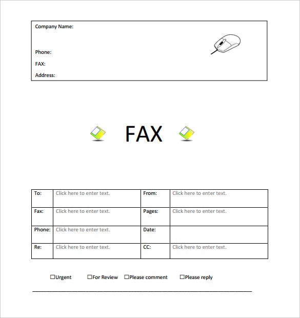 basic computer design fax cover sheet free download