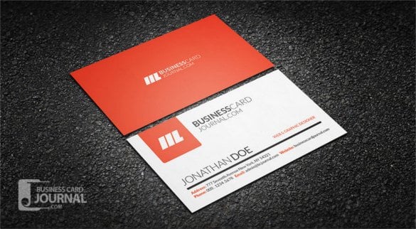 free simple clean creative business card template