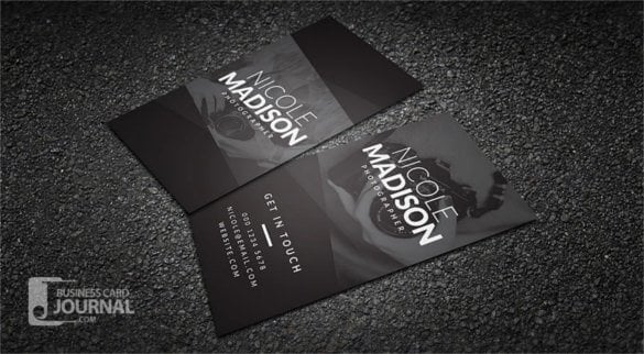 modern minimal photographer business card template