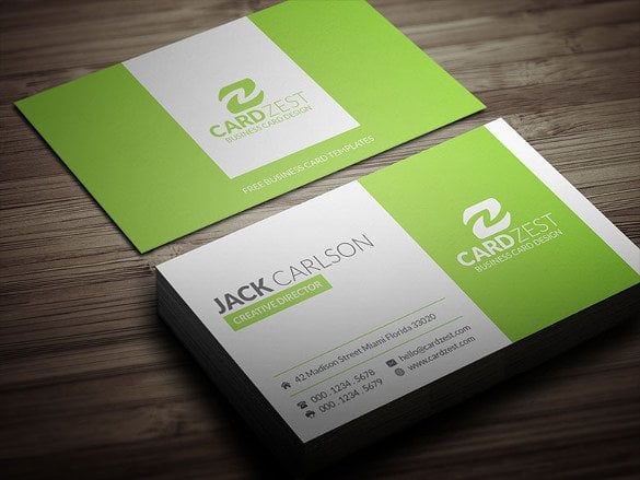 stylish refreshing lime green business card templa