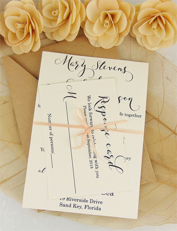 elegant modern wedding invitation