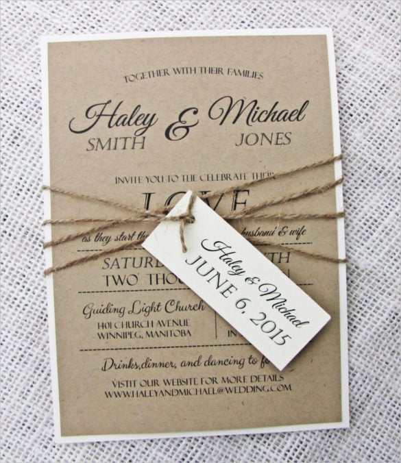 diy printable modern wedding invitation