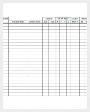Healty Chemical Inventory Template Example Format