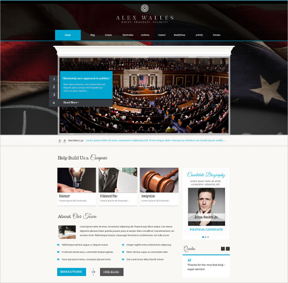 psd theme for government political agencies