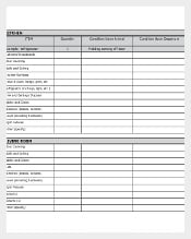 Home Tenant Inventory Checklist Free Sample Download