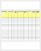 Sample Equipment Inventory Template
