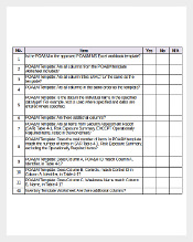 Initial Review Inventory Checklist Sample Template