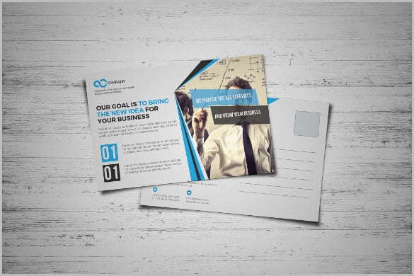 postcard template for corporate purposes