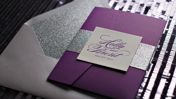 DIY Wedding cards DL Pocket fold wallet invitations Yellow Pocketfold Card