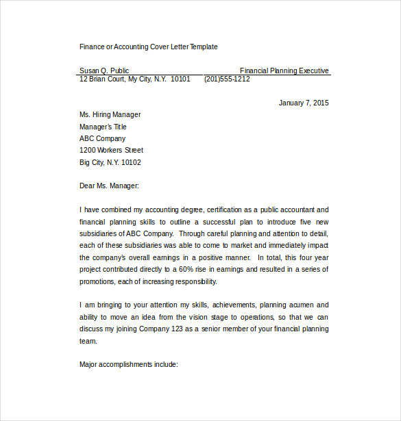 Job Cover Letter Template – 13+ Free Word, PDF Documents Download ...