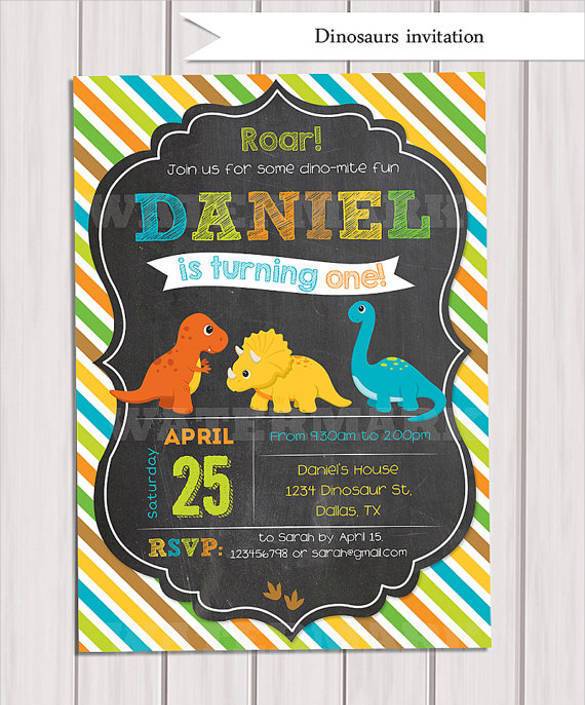 Printable Boy's Birthday Invitation Dinosaur Theme Digital File Invite