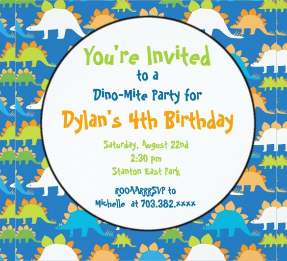31+ Dinosaur Birthday Invitation Designs & Templates - PSD, AI