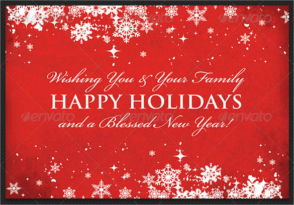 festive holidays photoshop postcard template