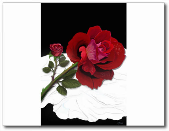 rose postcard photoshop template