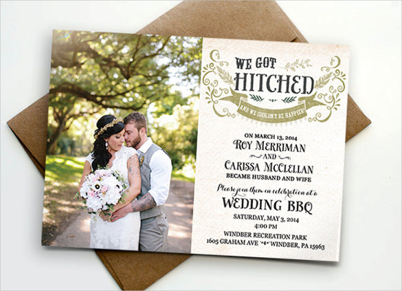 handmade photo wedding invitation psd format