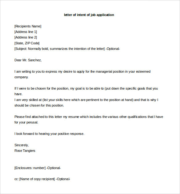 Free Printable Letter Of Intent PRINTABLE TEMPLATES
