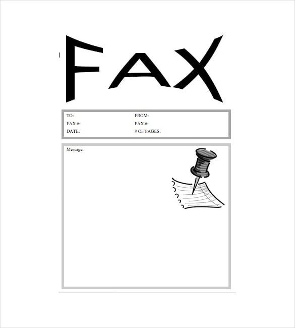 pushpin fax cover letter word template free download