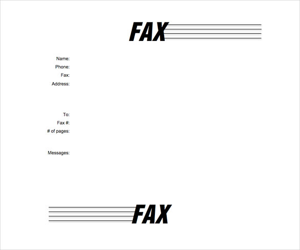 cover letter to fax