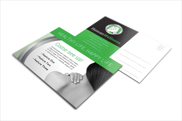 postcard template for healthcare services