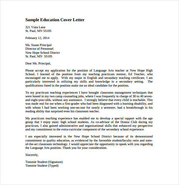 Sample Teaching Application Letter - Product Review (585 x 603 Pixel)
