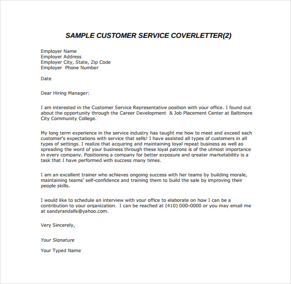 email cover letter sample for fresher