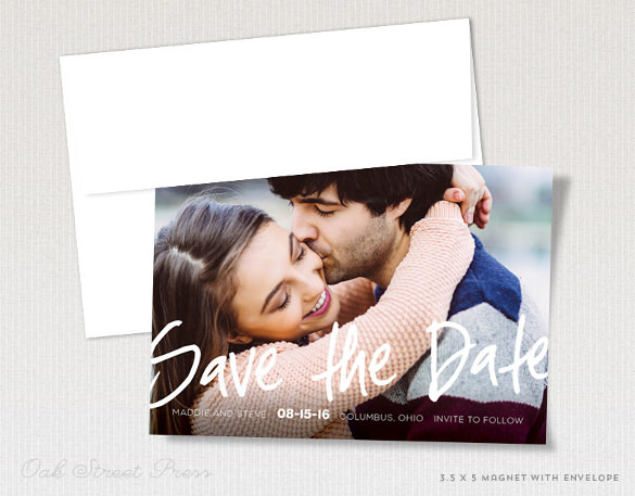 modern photo save the date magnets
