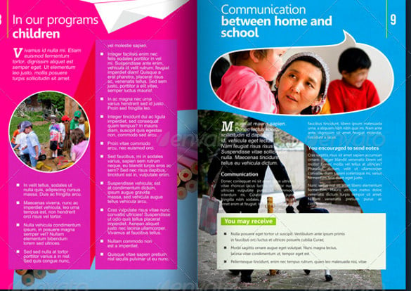 pages kindergarten brochure