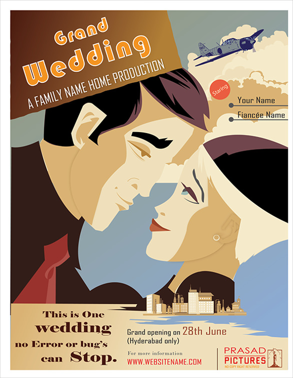 grand funny wedding invitation template