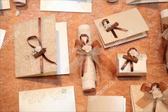 handmade wedding invitations made of paper template