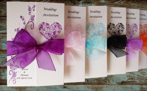 personalised handmade gate fold wedding invitations