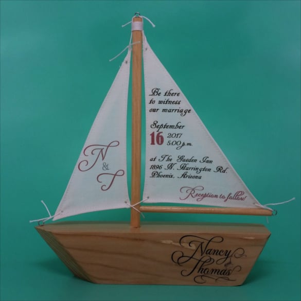 sailboat handmade wedding invitations templates