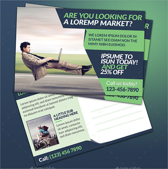 digital corporate marketing postcard