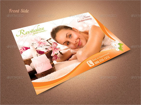 postcard template for spa marketing