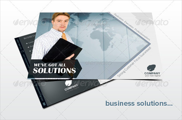 customizable business marketing postcard template set