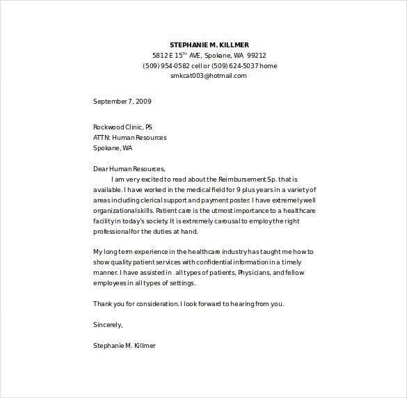 Sample Cover Letter For Nursing Job Application