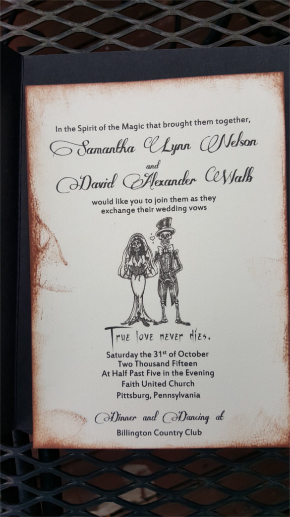 22+ Halloween Wedding Invitation Templates – Free PSD, AI Format