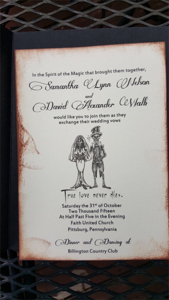 22+ Halloween Wedding Invitation Templates Free PSD, AI Format