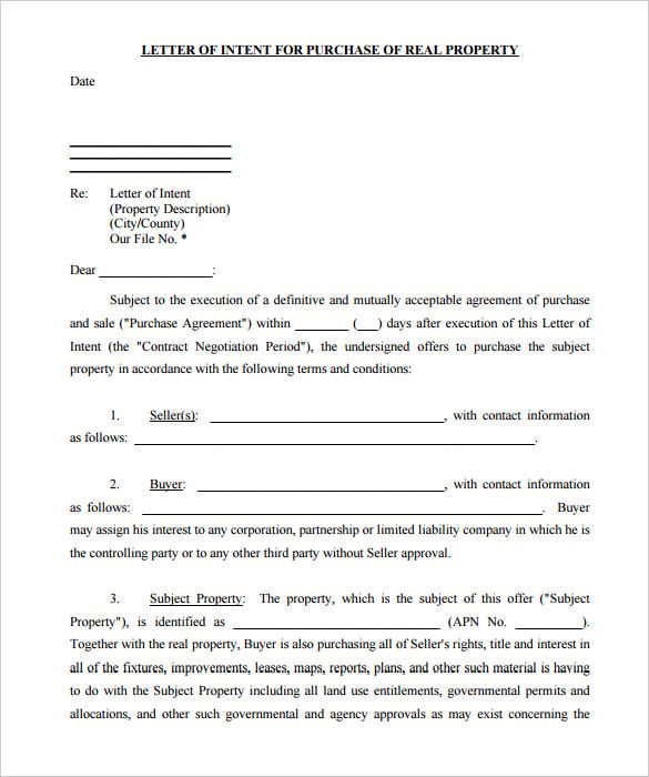 Letter Of Intent To Purchase Template from images.template.net
