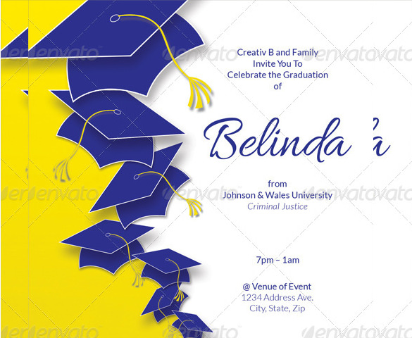 belinda graduation party invitation template