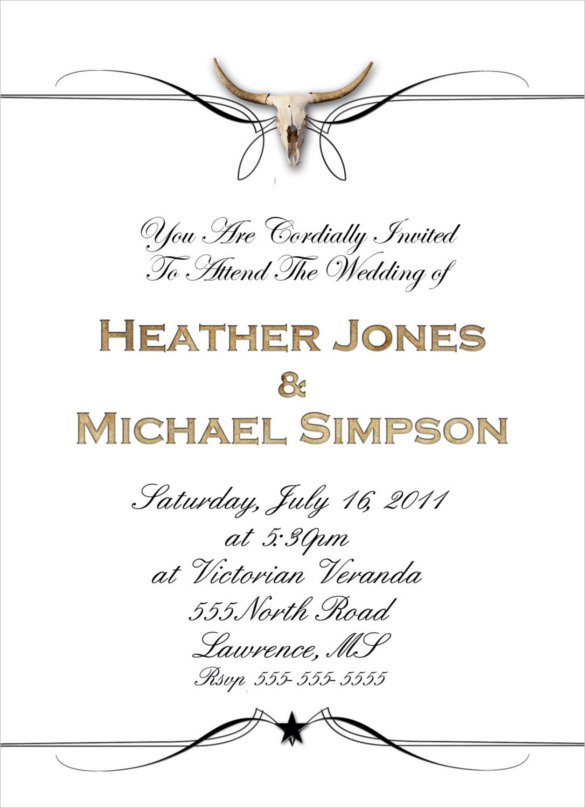 28+ Western Wedding Invitation Templates Free Sample, Example Format