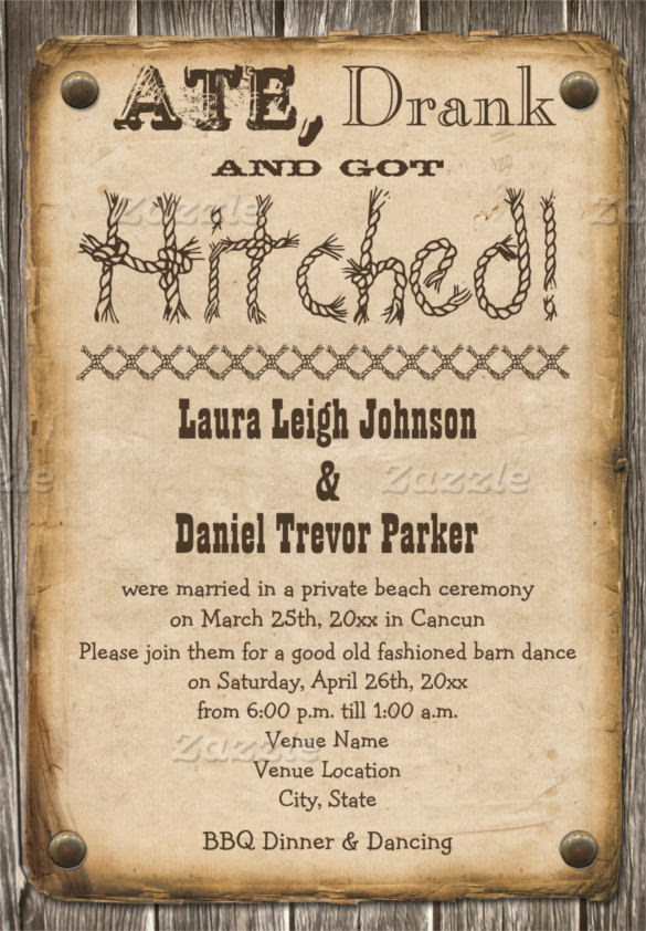 Western Wedding Invitations Templates Free 4