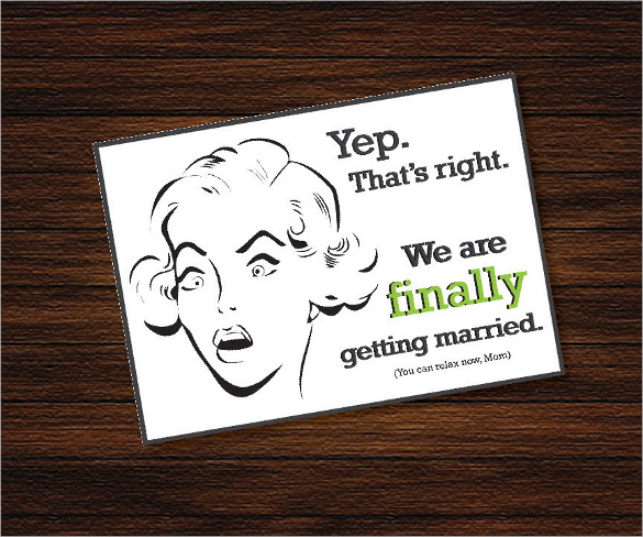 diy printable humorous save the date wedding postcard