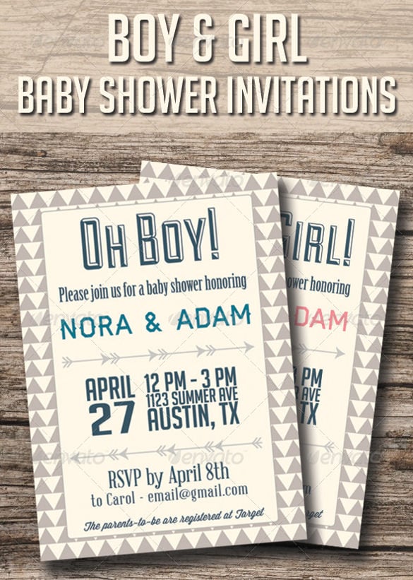 brown baby shower invitation template